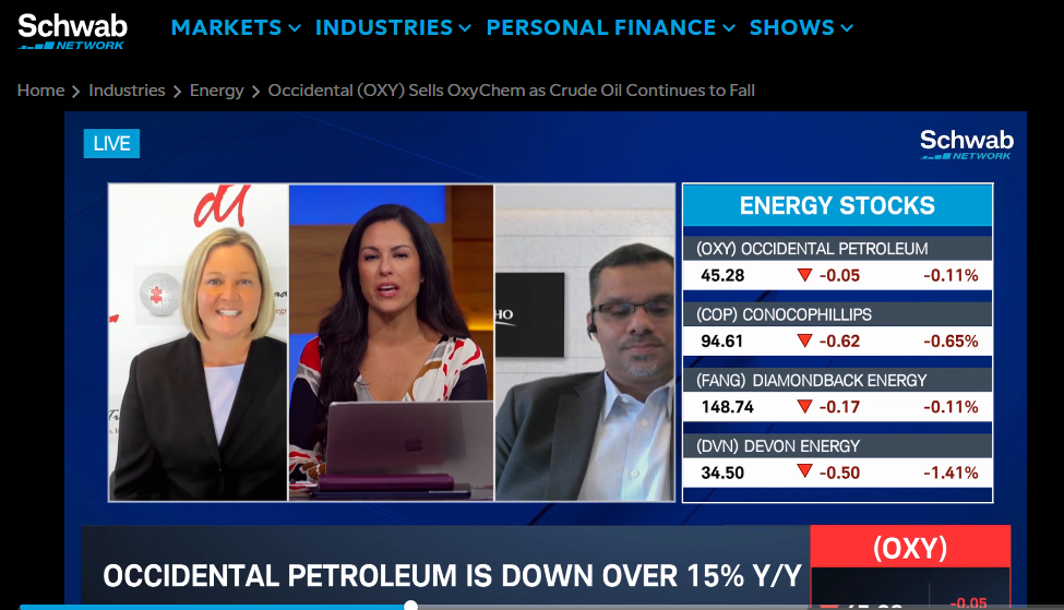 crude oil occidental petroleum carley garner schwab
